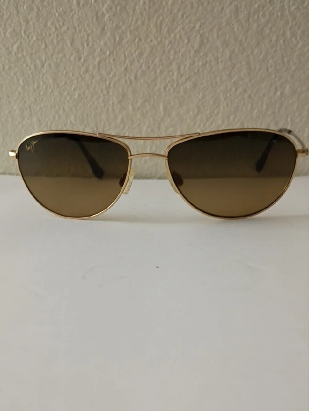 Maui Jim Jim Baby  Gold Aviator Sunglasses with Brown Gradient Lenses MJ 245-16